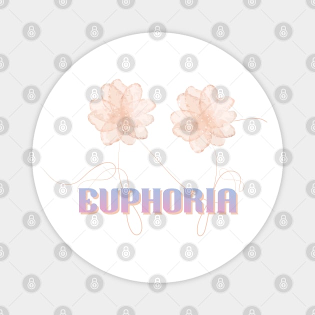 Euphoria Flower | BTS Song Inspired | Gift for BTS Army and Kpop Fans T-Shirt Magnet by mschubbybunny